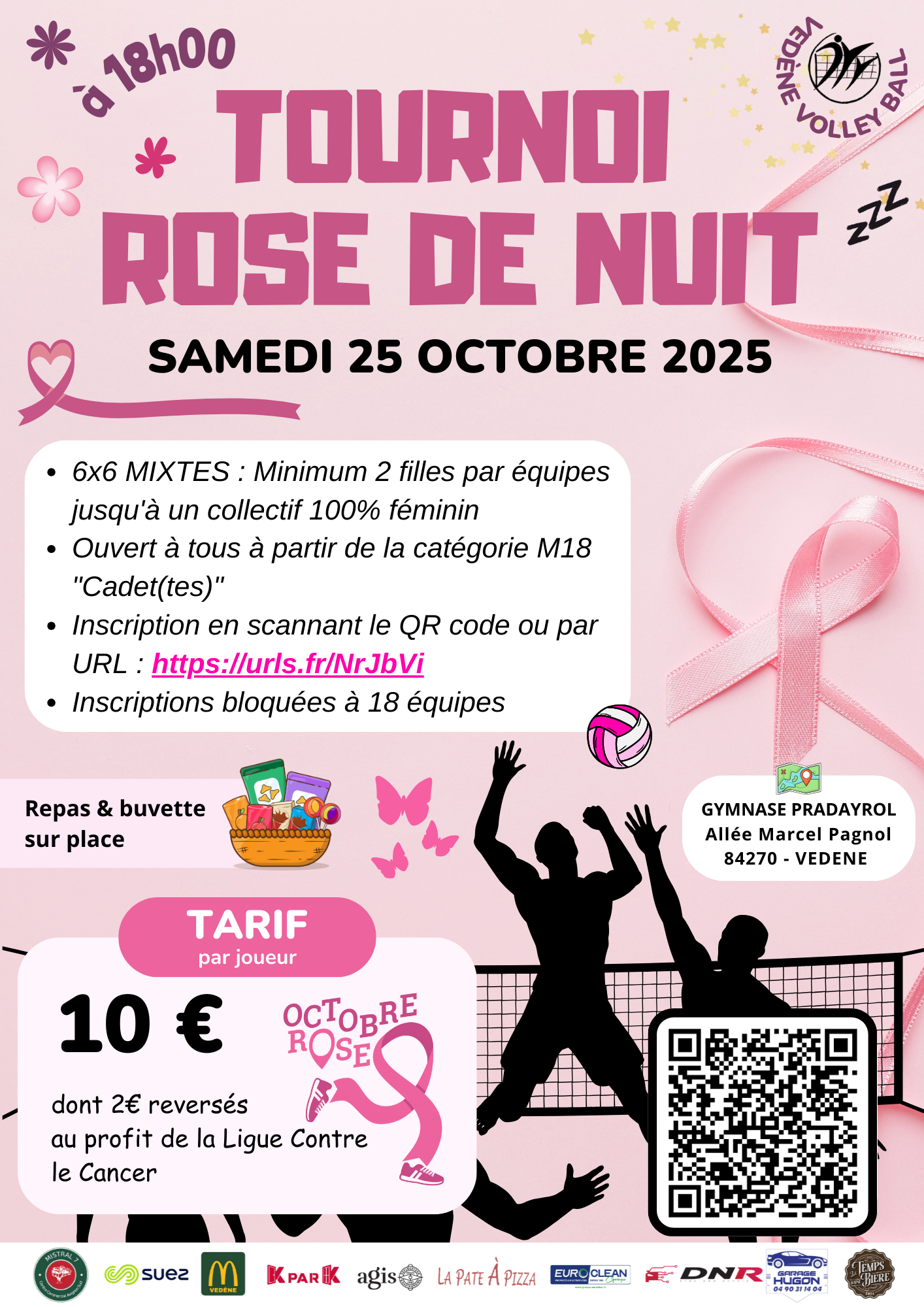 Annonce - Tournoi rose de nuit